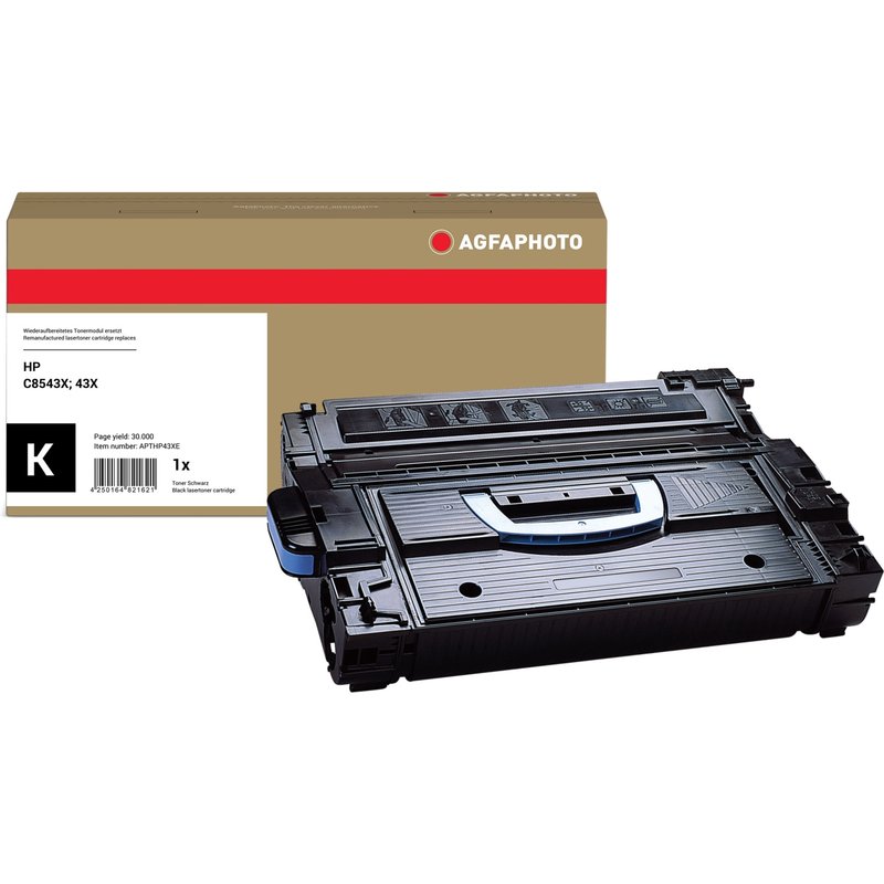AgfaPhoto Compatible Toner Cartridge. Black. Replacement for HP C8543X