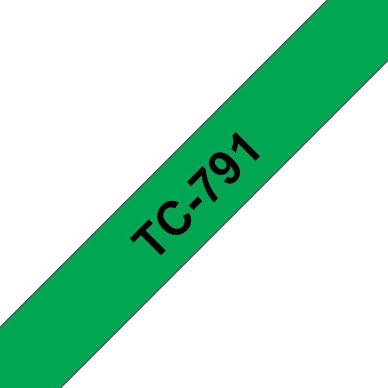 Brother TC-791 DirectLabel black on green 9mm x 7.7m for Brother P-Tou