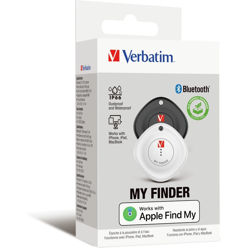Verbatim MYF-02 Bluetooth Item Finder 2 pack Black/White