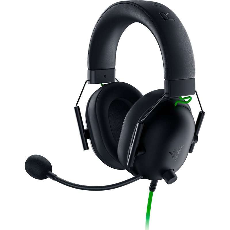 Razer Blackshark V2 X. Product type: Headset. Connectivity technology: Wired. Recommended usage: Gaming. Headphone frequency: 12 - 28000 Hz. Cable length: 1.3 m. Weight: 270 g. Product colour: Black Green