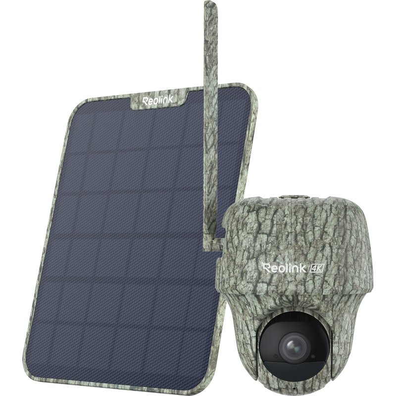 Reolink Go Series 4K PT Battery 4G LTE Outdoor Wildlife Camera with Solar Panel, Green