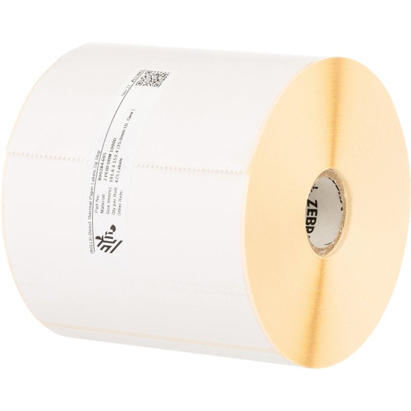Zebra Z-Perform 1000D. Product colour: White Label type: Self-adhesive printer label Type: Die-cut label. Label width: 10.2 cm Label height: 15.9 cm Maximum roll diameter: 12.7 cm. Labels per pack: 1760 pc(s) Labels per roll: 440 pc(s)