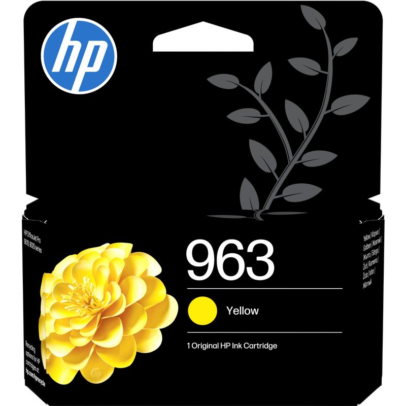 HP 963 Yellow Original Ink Cartridge Standard Yield Yellow Pigment-based ink 10.7 ml 1 pc(s) Single pack