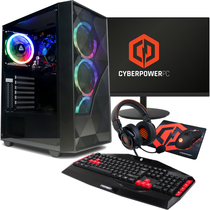 CyberPower Eurus AMD Ryzen 5 5600G 8GB RAM 500GB M.2 NVMe SSD + 23.8 I