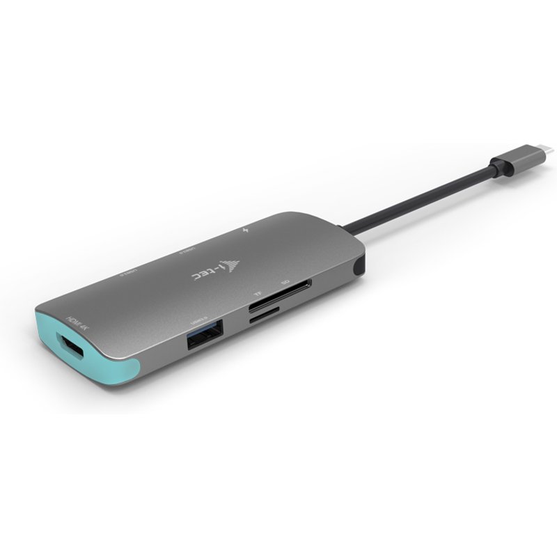 i-tec Metal USB-C Nano Dock 4K HDMI + Power Delivery 100 W Wired USB 3.2 Gen 1 (3.1 Gen 1) Type-C 100 W Silver Turquoise MicroSD (TransFlash) SD 3840 x 2160 pixels