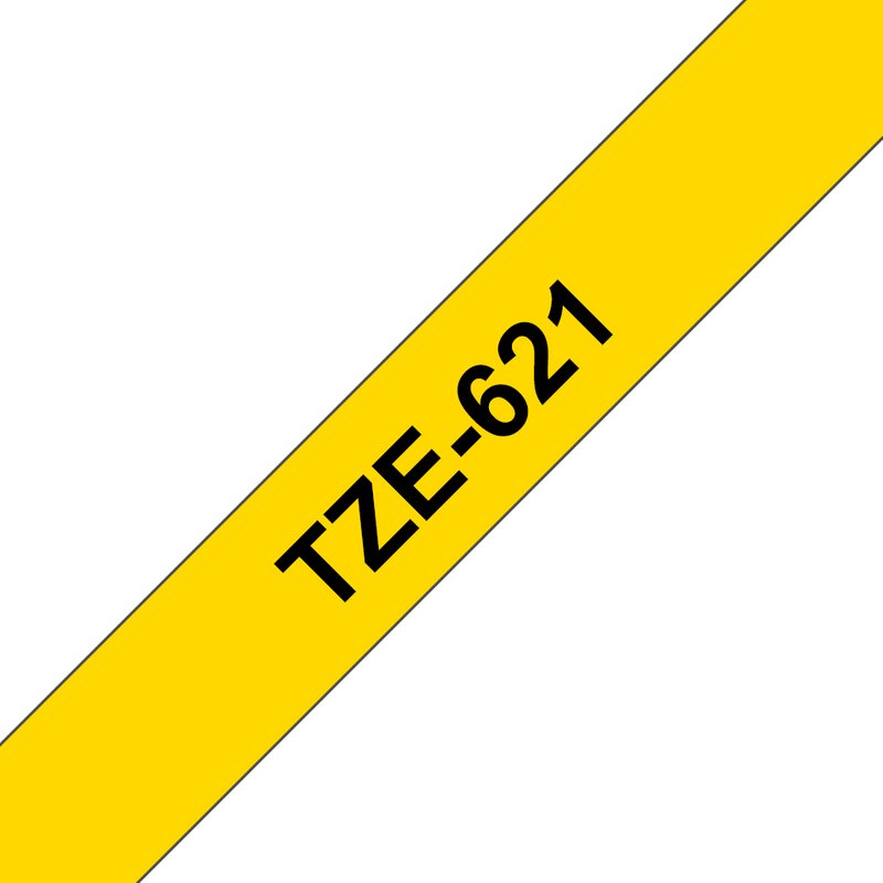 Brother TZE-621 DirectLabel black on yellow Laminat 9mm x 8m for Broth