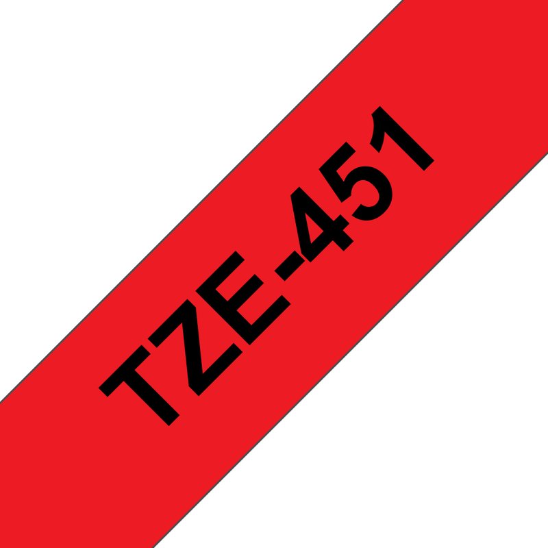 Brother TZE-451 Black on red TZ Philippines 5 year(s) Brother P-Touch PT-1400 1600 1650 2400 2430 2700 2710 550 7500 7600 9500 9700 9800