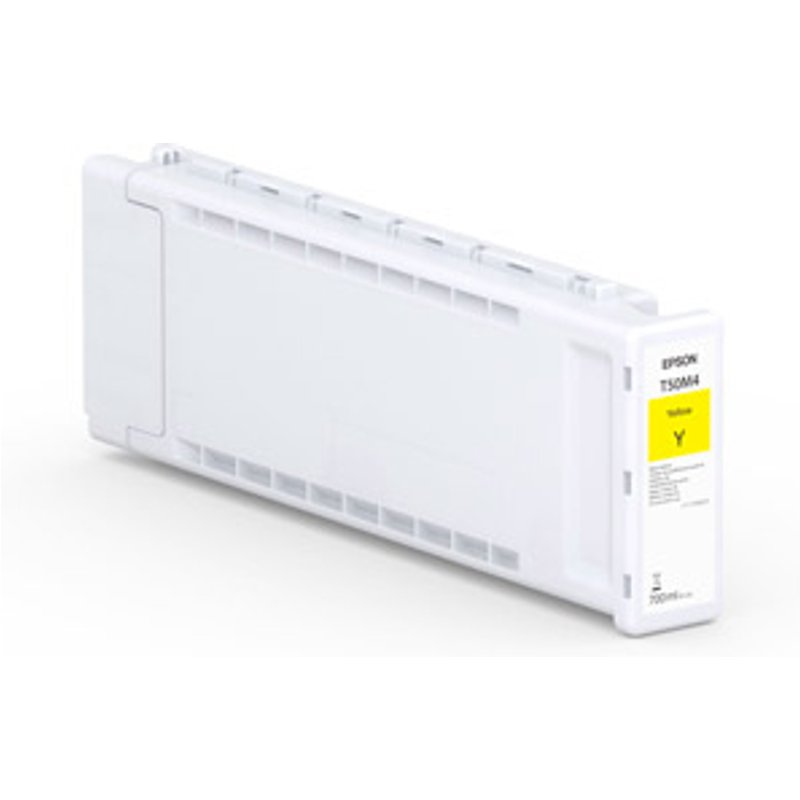 Epson Singlepack UltraChrome XD3 Yellow T50M4 (700ml). Colour ink type: Pigment-based ink Supply type: Single pack Colour ink volume: 700 ml Printing colours: Yellow Quantity per pack: 1 pc(s)