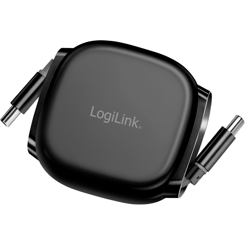 LogiLink USB 2.0 Type-C cable. C/M to C/M. retractable. 480 Mbps. 60W.