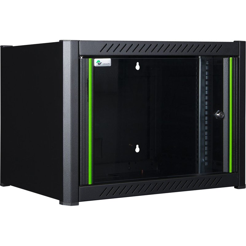Lanview RWM06U56BL rack cabinet 6U Wall mounted rack Black