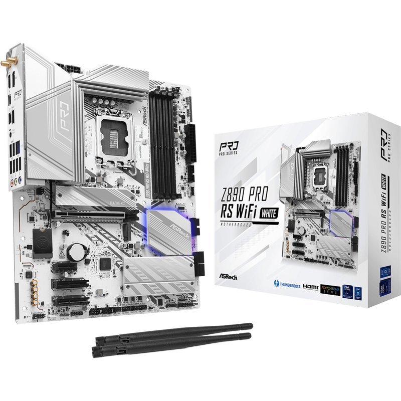 Asrock Z890 Pro RS WiFi White Intel Z890 LGA 1851 (Socket V1) ATX