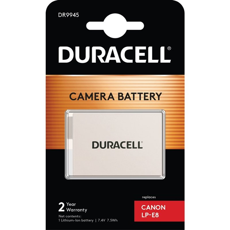 Duracell Camera Battery - replaces Canon LP-E8 Battery
