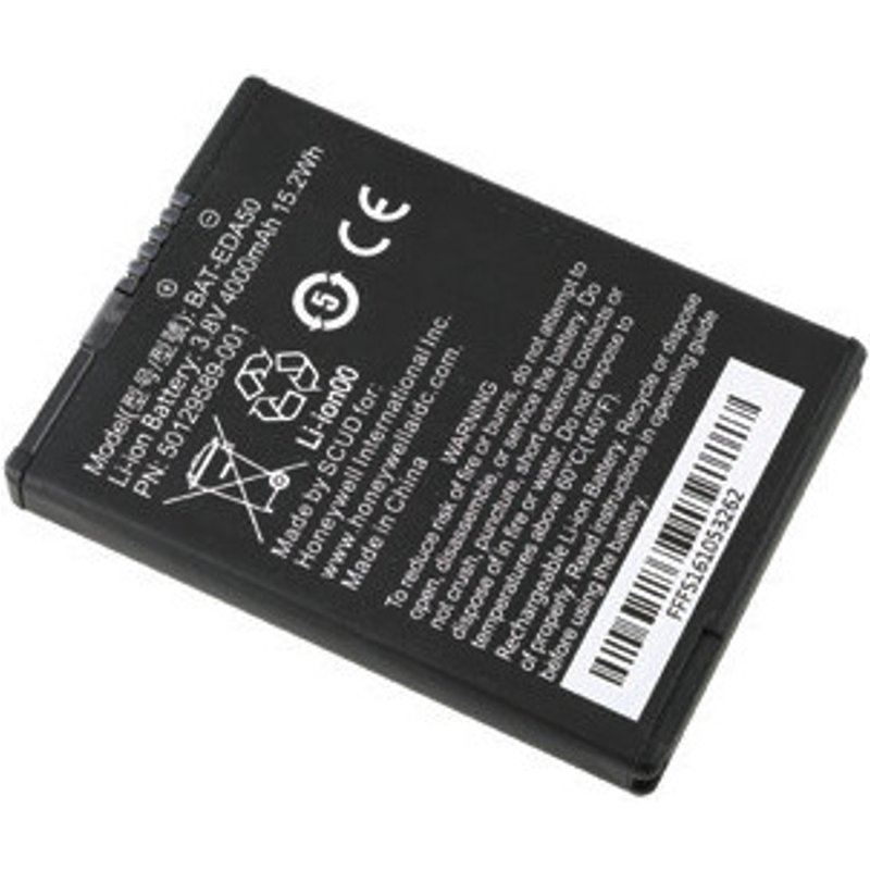 Honeywell 50129589-001. Product type: Battery Brand compatibility: Honeywell Compatible products: ScanPal EDA50/EDA50hc. Number of batteries included: 1 pc(s). Battery technology: Lithium-Ion (Li-Ion) Battery capacity: 4000 mAh