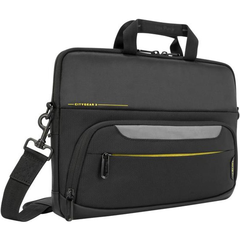 Targus City Gear. Case type: Briefcase Maximum screen size: 35.6 cm (14") Carrying handle(s) Shoulder strap. Weight: 550 g. Surface coloration: Monochromatic