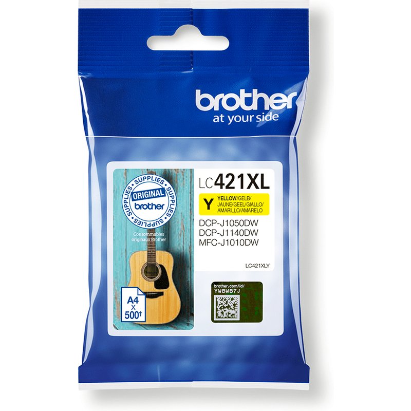 Brother LC-421XLY ink cartridge 1 pc(s) Original High (XL) Yield Yellow