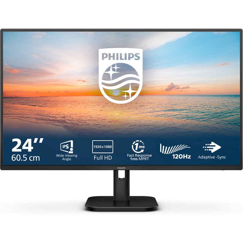 Philips 1000 series 24E1N1100A/00 computer monitor 60.5 cm (23.8") 1920 x 1080 pixels Full HD LCD Black