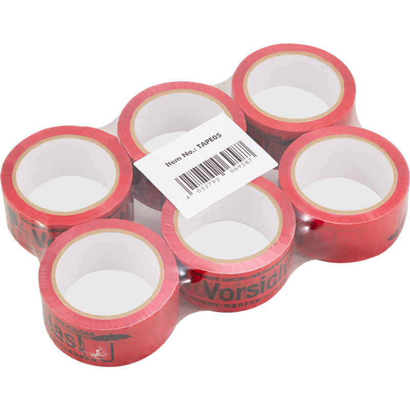 LogiLink Adhesive tape. w/Vorsicht Glas printing OPP tape. 40mic
