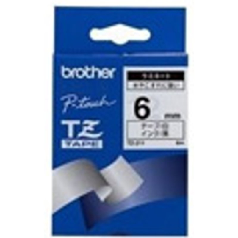 Brother Black on White Gloss Laminated Tape. 6mm label-making tape TZ