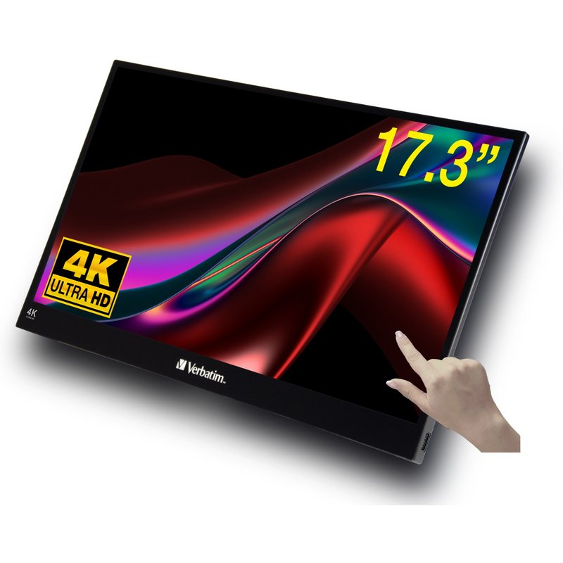 Verbatim Portable Touchscreen Monitor Ultra HD 4K - 17.3”