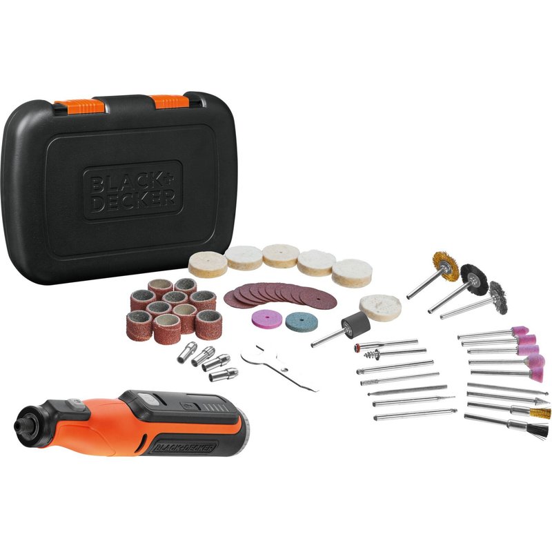 Black & Decker BCRT8IK-XJ Carving Cutting Drilling Grinding Sanding Shaping Sharpening Smoothing Brushed 7.2 V Battery 66 mm 272 mm
