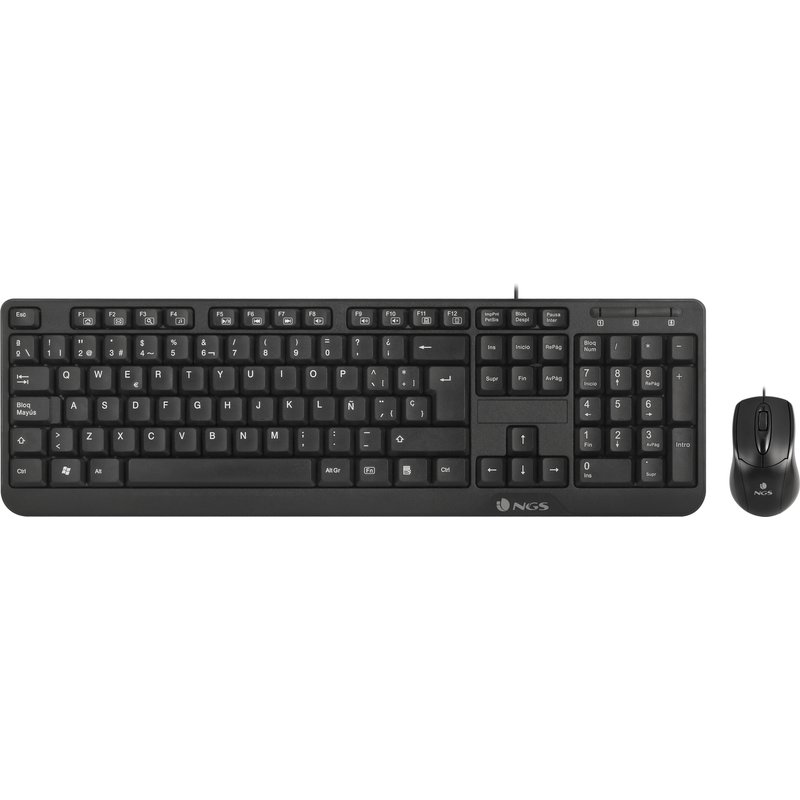 NGS Cocoa Kit keyboard Mouse included Home USB QWERTY Black