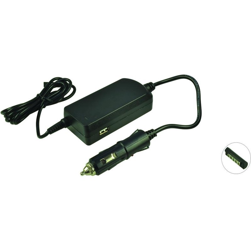 2-Power DC Car Adapter 12V 3.6A 45W + 2.1A USB