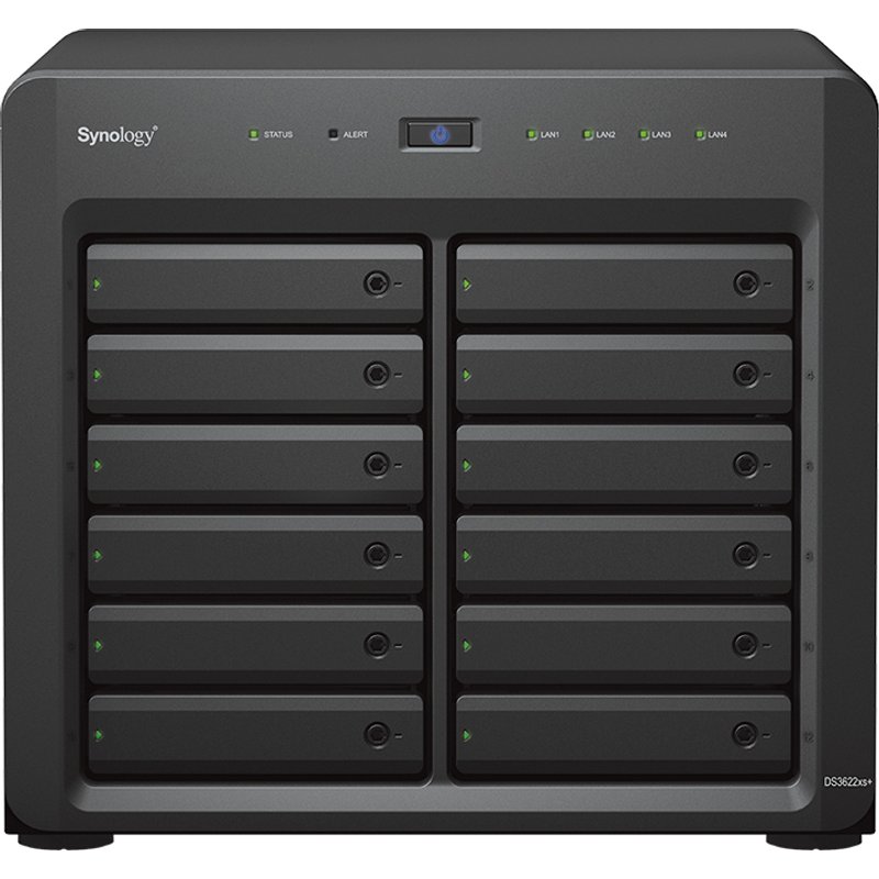 Synology DiskStation DS3622XS+ + 12x12TB NAS Desktop Intel® Xeon® D D-1531 16 GB DDR4 144 TB HDD DiskStation Manager Black