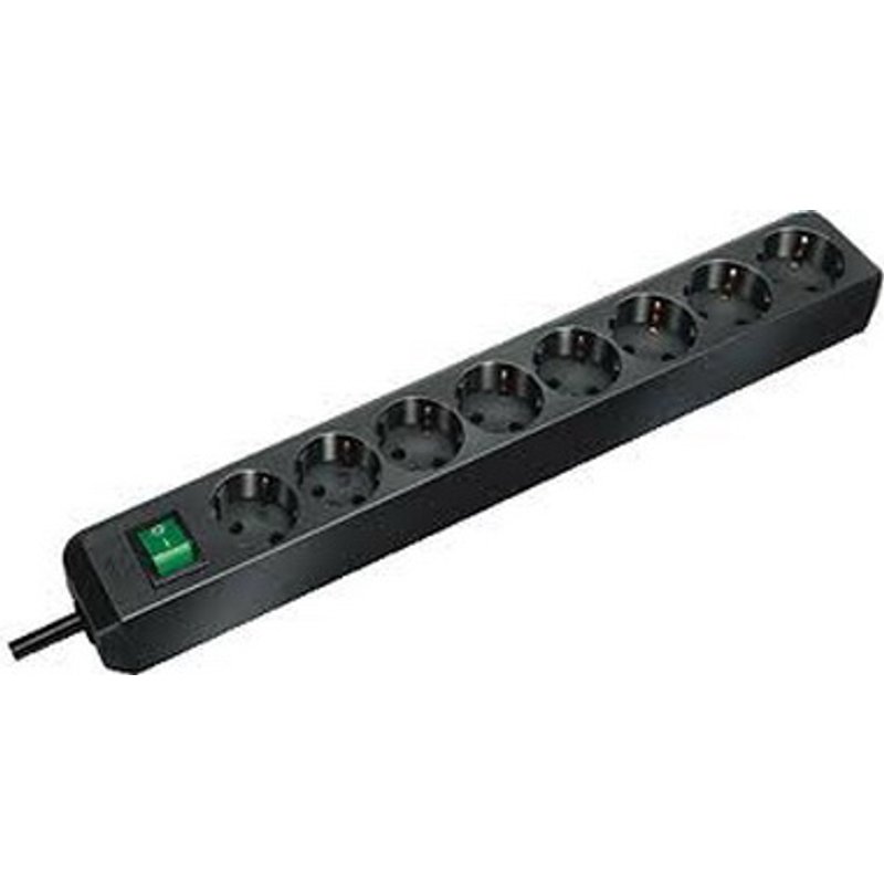 Brennenstuhl 1159300018 power extension 3 m 8 AC outlet(s) Black