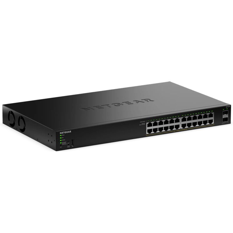 NETGEAR GS324TPv2 Managed L2/L3 Gigabit Ethernet (10/100/1000) Power over Ethernet (PoE) 1U Black