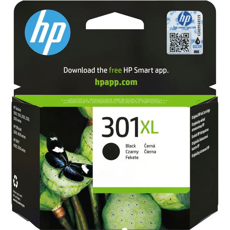 HP 301XL High Yield Black Original Ink Cartridge High (XL) Yield Black Pigment-based ink 8 ml 1 pc(s) 360 pages