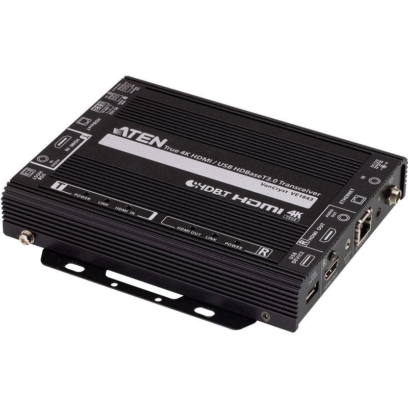 ATEN VE1843 AV extender AV transmitter & receiver Black