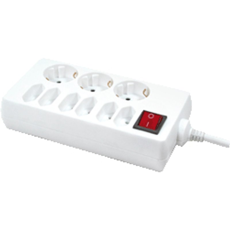 LogiLink LPS201 power extension 1.5 m 9 AC outlet(s) White
