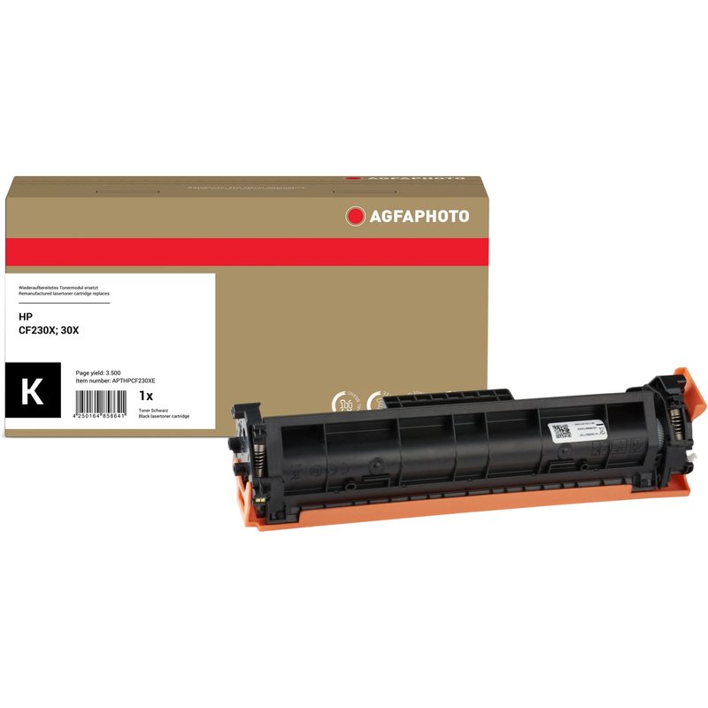 AgfaPhoto Compatible Toner Cartridge. Black. Replacement for HP CF230X