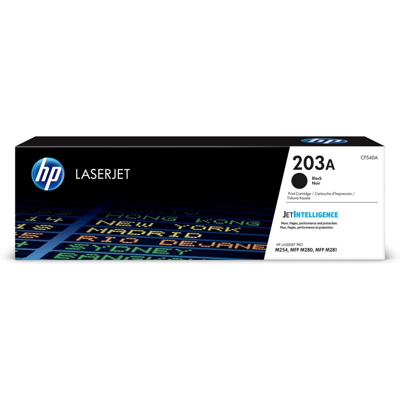 HP CF540A/203A Toner cartridge black. 1.4K pages ISO/IEC 19798 for HP