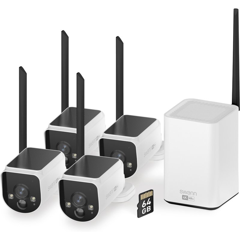 Swann MaxRanger4K Solar Security System with Long Range Wireless and 6