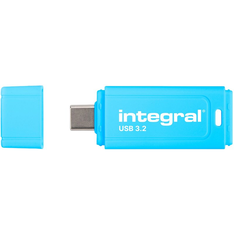 Integral Neon-C 128GB USB-C 3.2 GEN1 DRIVE (USB3.1 USB3.0) BLUE UP TO