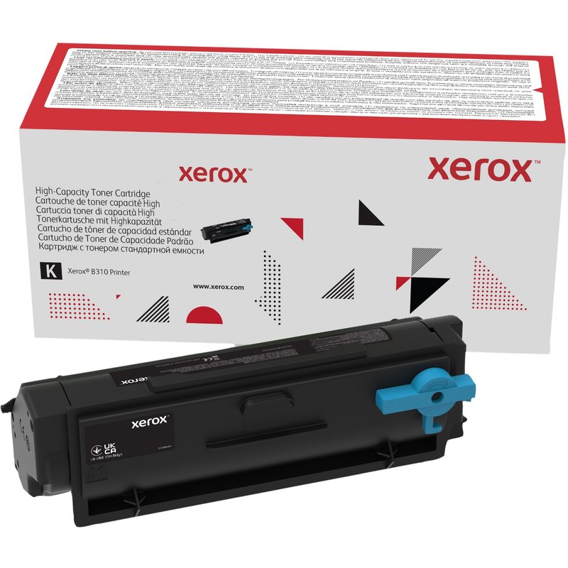 Xerox Genuine B305 Multifunction Printer/B310 Printer/B315 Multifunction Printer Black High capacity Toner Cartridge (8000 Pages) - 006R04377. Black toner page yield: 8000 pages Printing colours: Black Quantity per pack: 1 pc(s)