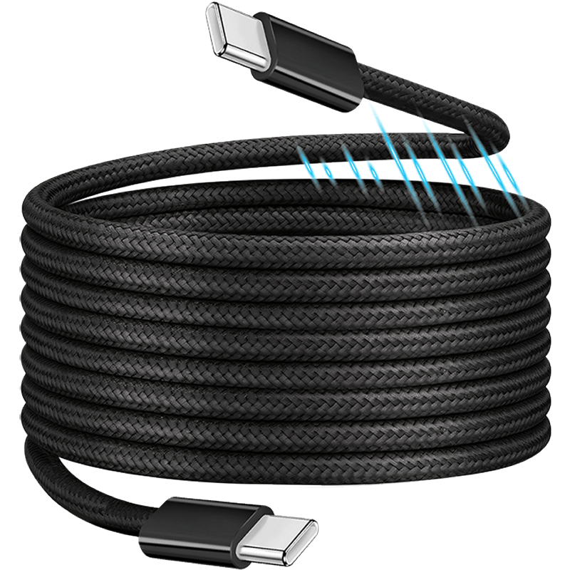LogiLink USB 2.0 Type-C cable. C/M to C/M. magnetic. 100W. nylon. blac