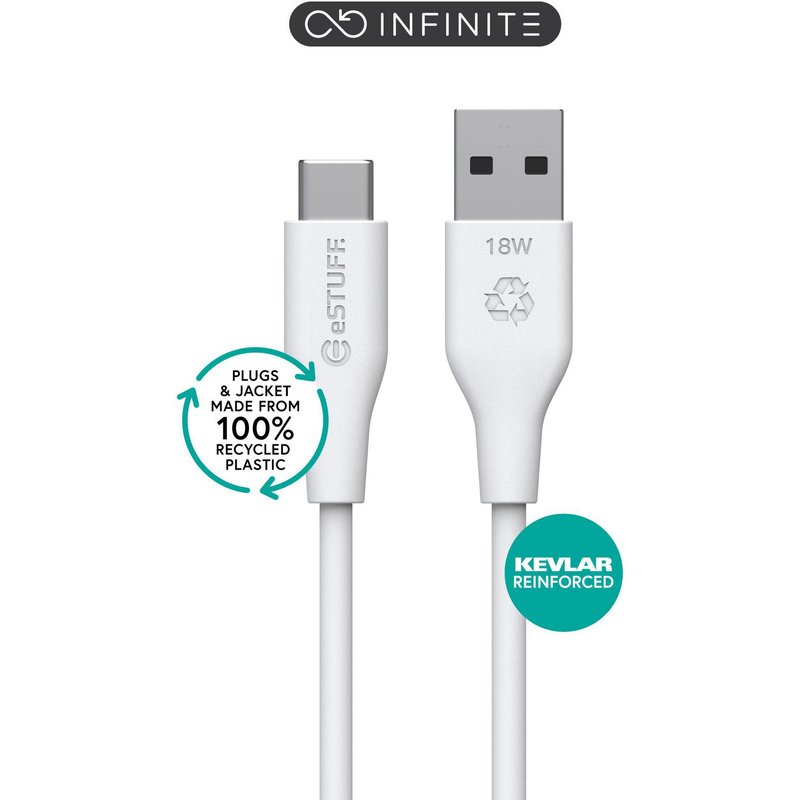 eSTUFF ES605270-BULK USB cable USB 2.0 2 m USB C USB A 60 W White