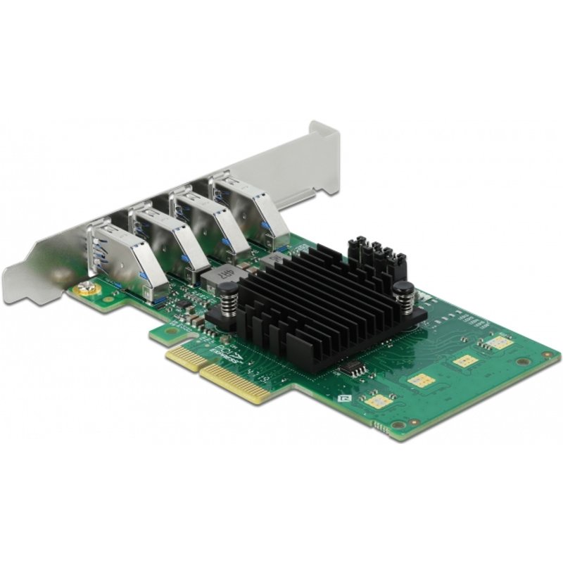 DeLOCK PCI Express x4 Card to 4 x external USB 3.0 Quad Channel - Low