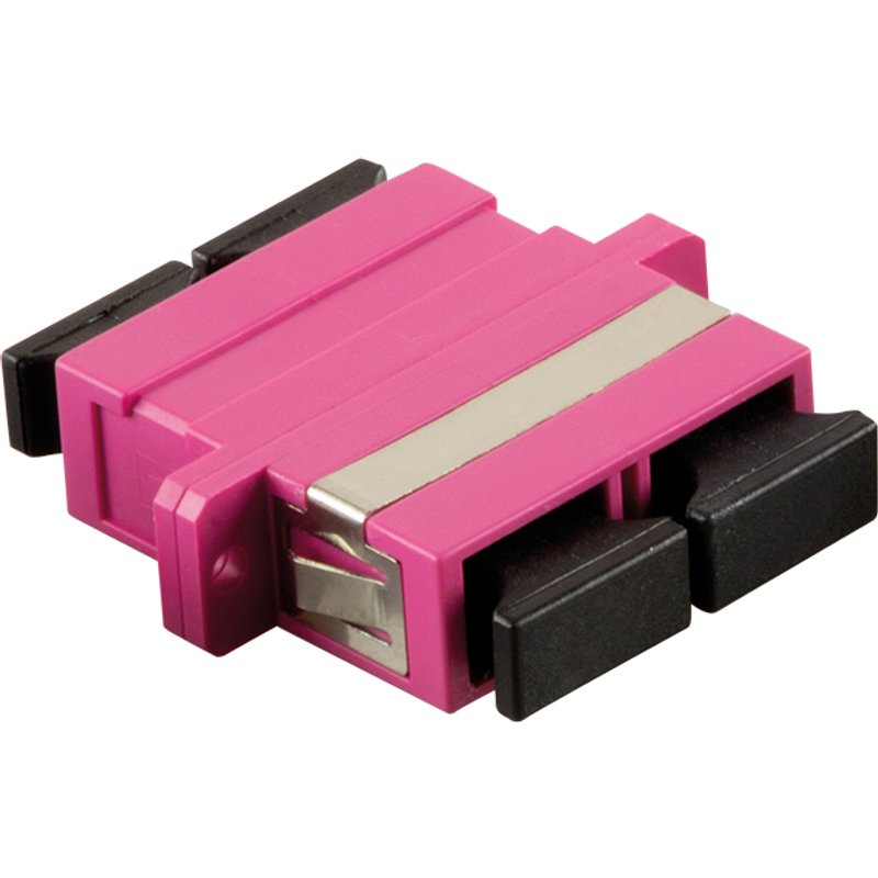LogiLink SC/SC fibre optic adapter SC/SC 1 pc(s) Pink