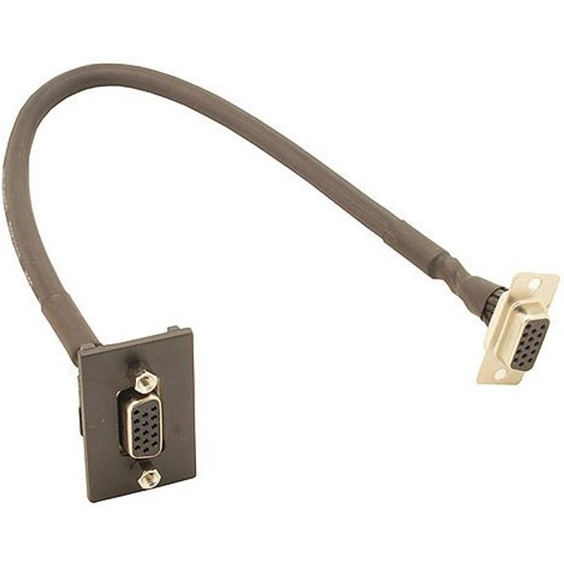 POWERDATA BLACK 300MM VGA LAUNCH LEAD (F/M TO F/M CONNECTOR)