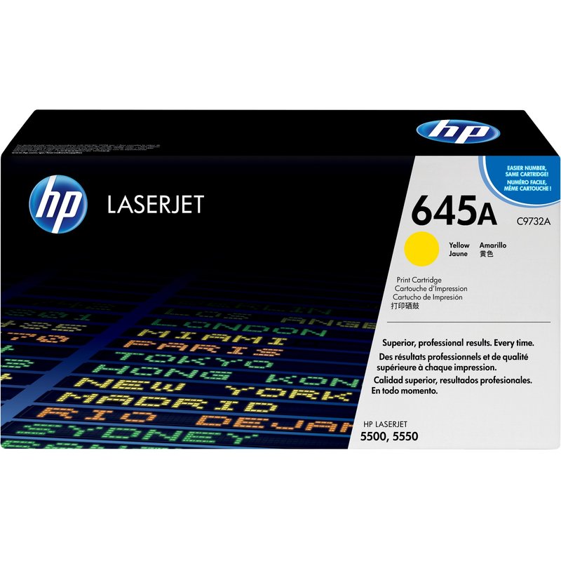 HP C9732A/645A Toner cartridge yellow. 12K pages/5% for Canon LBP-86