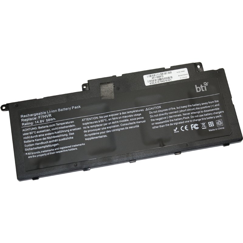 BTI 58Wh 4 cell Y1FGD compatible battery for DELL INSPIRON 17 7737 INSPIRON 15 7537 INSPIRON 14 7437