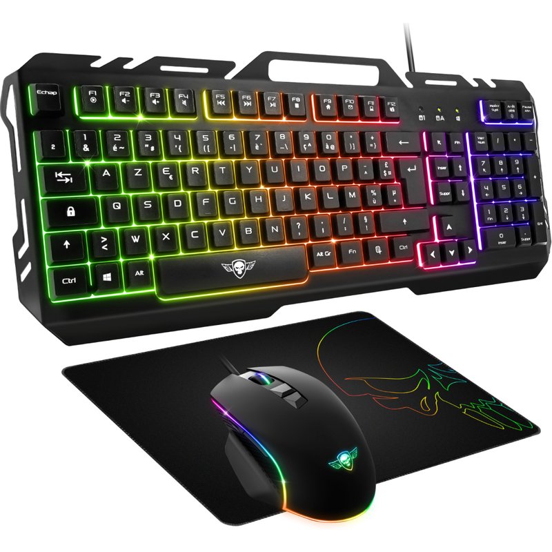 Spirit of Gamer PRO MK5 keyboard Mouse included Gaming USB AZERTY Fren