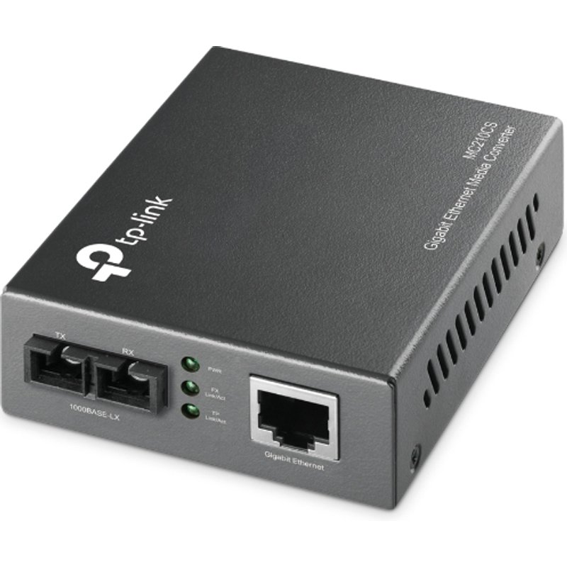 TP-Link Gigabit SFP to RJ45 Fiber Media Converter Fiber to Ethernet Converter 10/100/1000Mbps RJ45 Port to 1000Base-LX Single-Mode Fiber