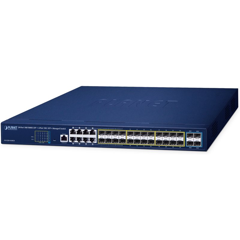 PLANET GS-5220-16S8CR network switch Managed L2+ Gigabit Ethernet (10/
