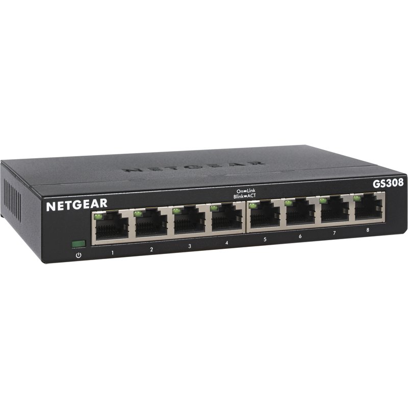 NETGEAR GS308-300PES network switch Unmanaged L2 Gigabit Ethernet (10/