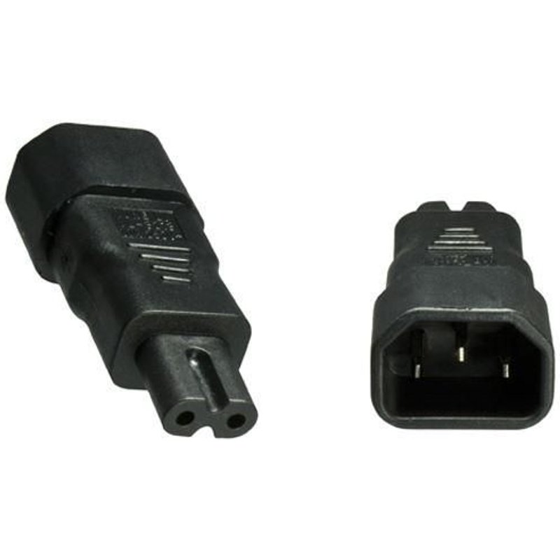 Microconnect PE147AD cable gender changer C14 C7 Black