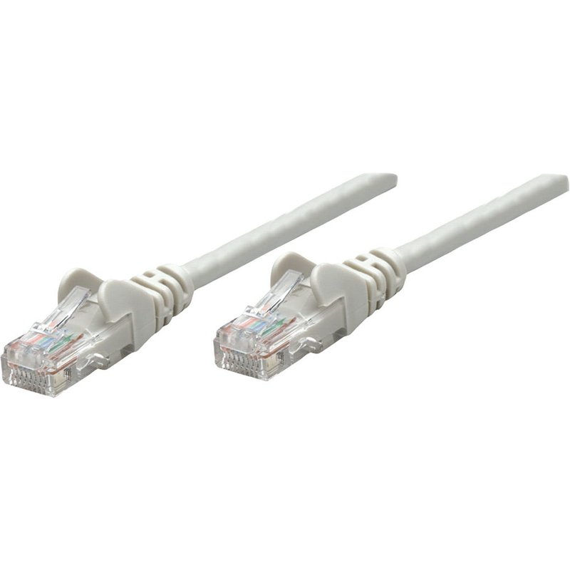 Intellinet Network Patch Cable Cat6A 20m Grey Copper S/FTP LSOH / LSZH PVC RJ45 Gold Plated Contacts Snagless Booted Lifetime Warranty